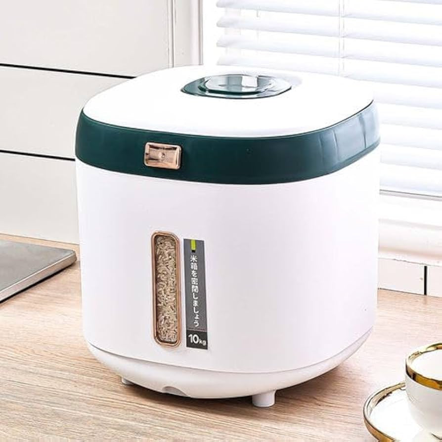 10KG Airtight Rice Dispenser, Large Capacity Flour Cereals Storage Jars, Airtight Kitchen Dry Food Container 10KG Airtight Rice Dispenser, Large Capacity Flour Cereals Storage Jars, Airtight Kitchen Dry Food Container